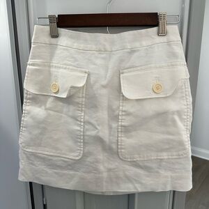 J. Crew Patch-Pocket Skirt in Stretch Linen